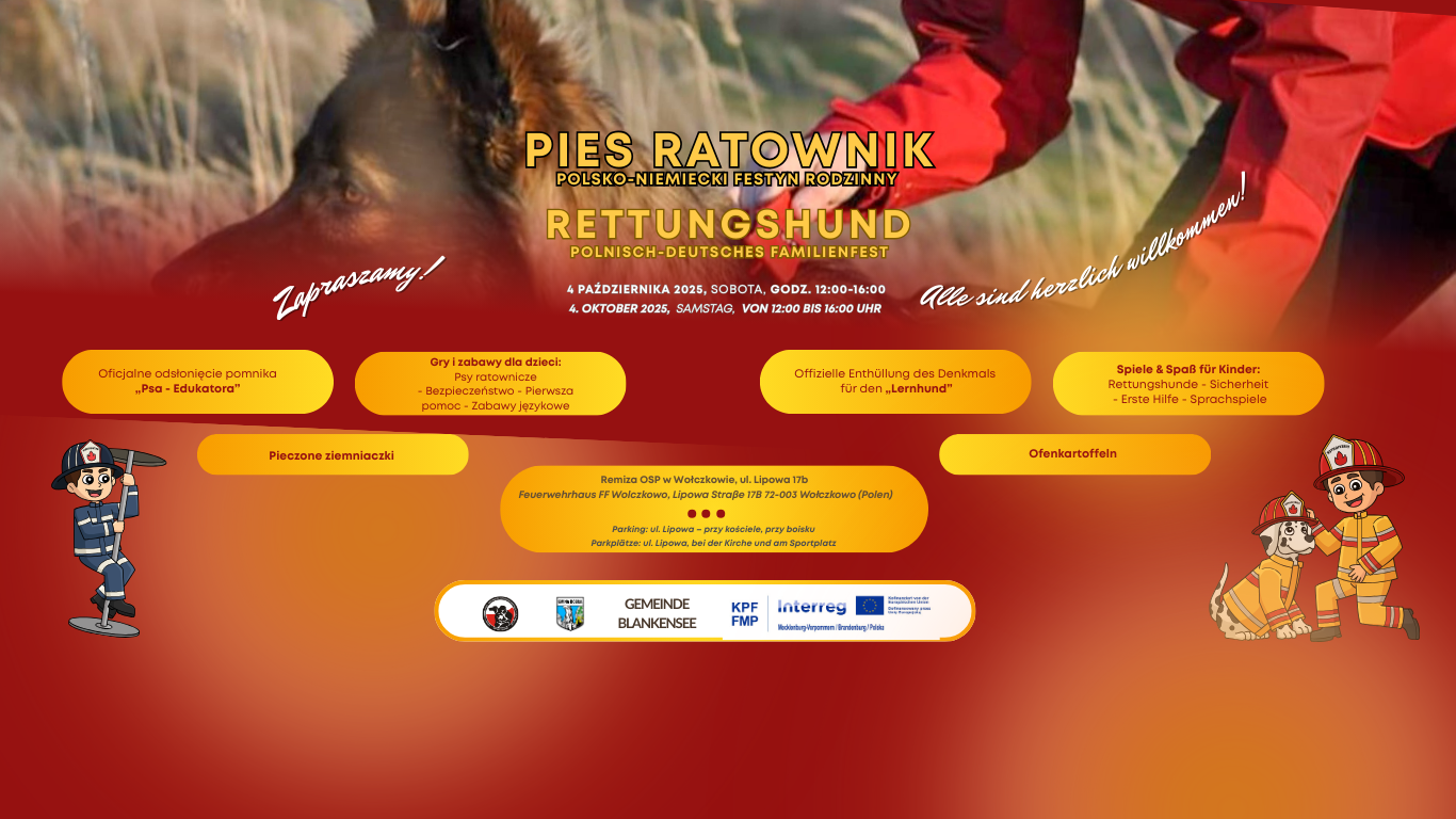 Polsko-niemiecki festyn rodzinny PIES RATOWNIK w Wołczkowie