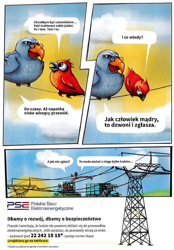 Polskie Sieci Elektroenergetyczne ostrzegają !