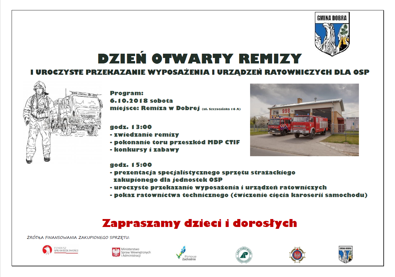 Uroczystość przekazania wyposażenia i sprzętu ratowniczego dla jednostek OSP