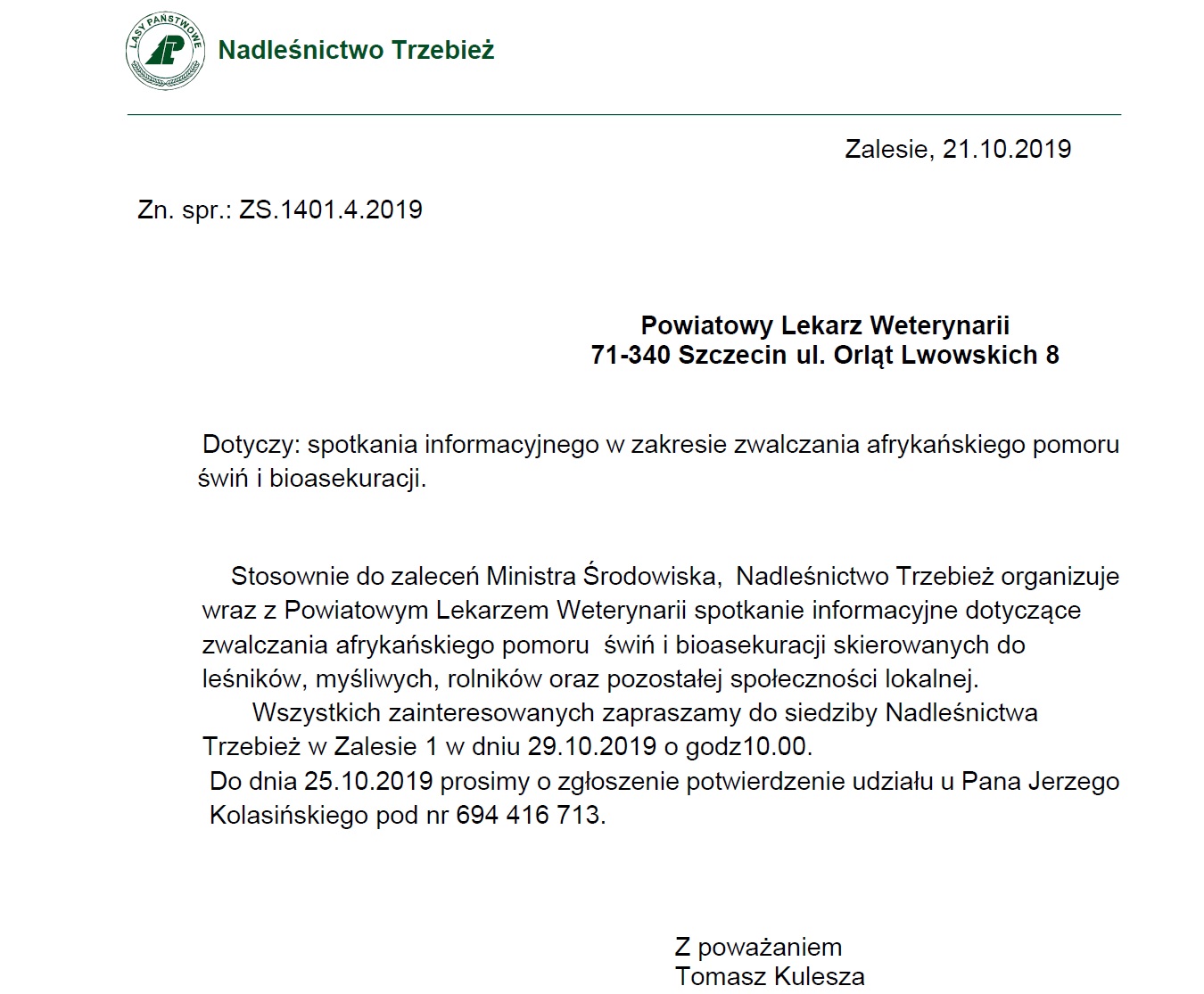Spotkanie informacyjne w zakresie zwalczania afrykańskiego pomoru świń i bioasekuracji
