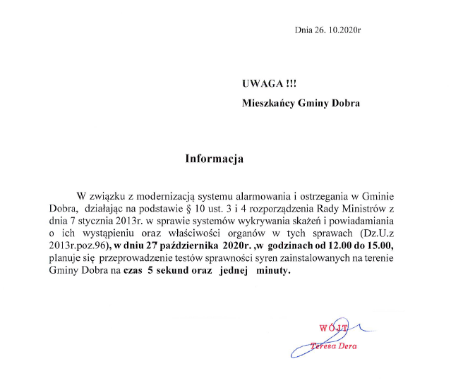 Testy sprawności syren