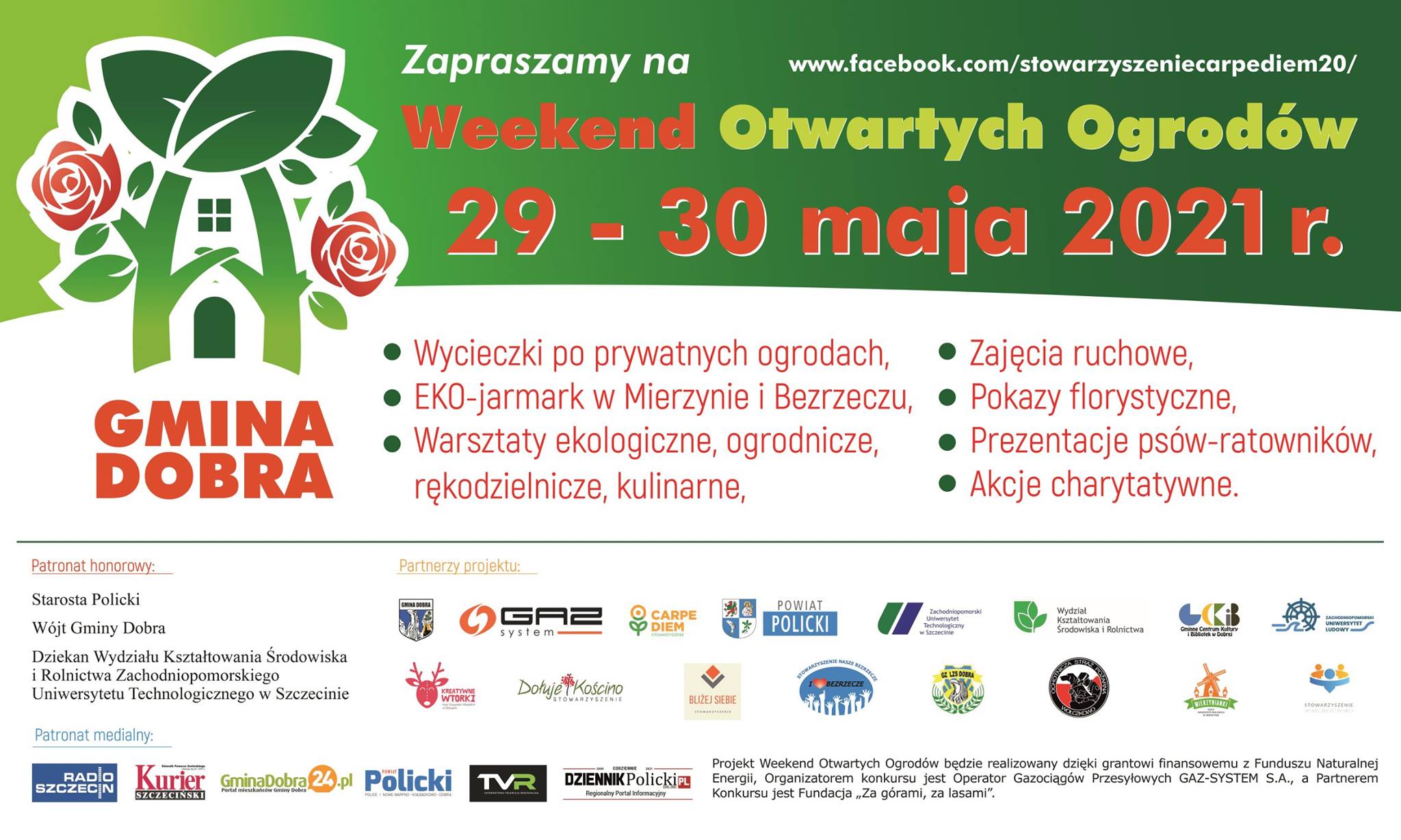 Lista ogrodów do zwiedzania w ramach projektu Weekend Otwartych Ogrodów
