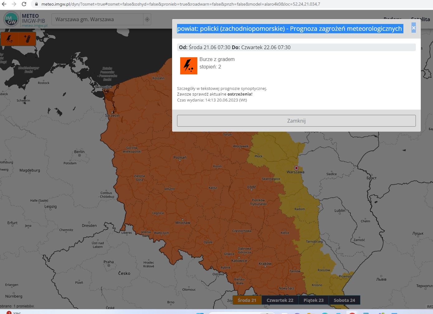Ostrzeżenie meteorologiczne